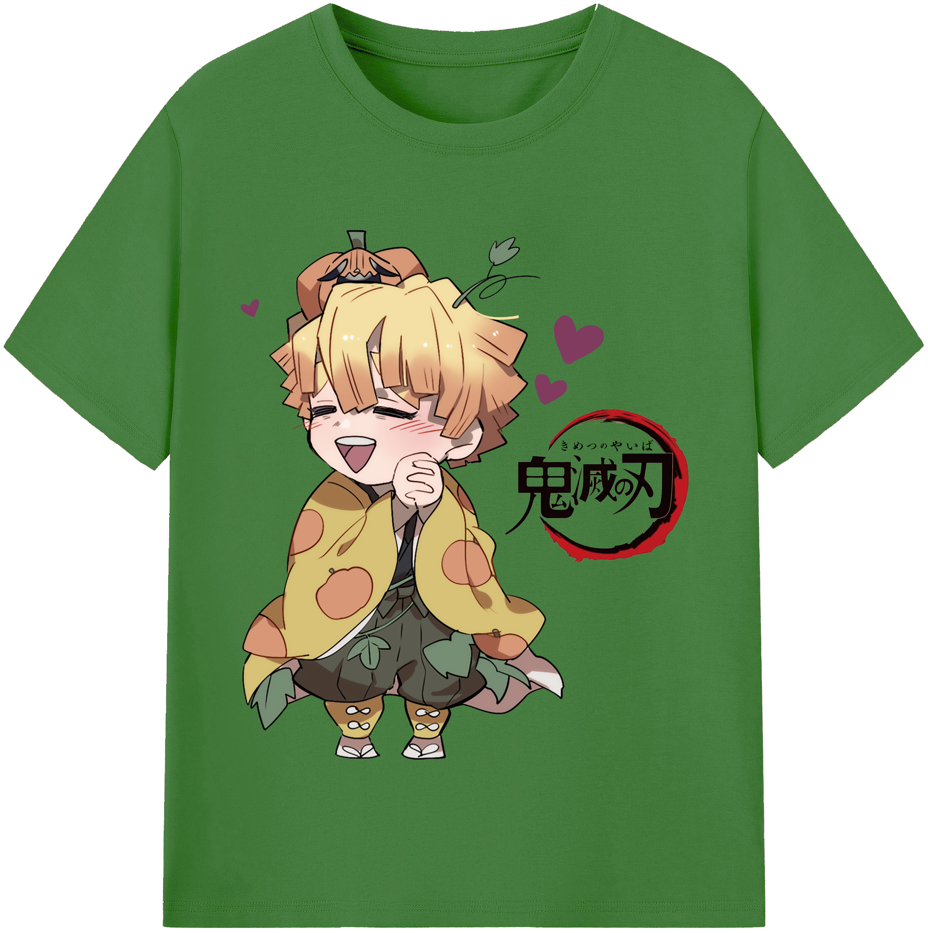 （画像用） 鬼滅の刃（きめつのやいば）我妻 善逸／あがつま ぜんいつ Agatsuma Zenitsu レディースカジュアルプリントTシャツ（綿100％）